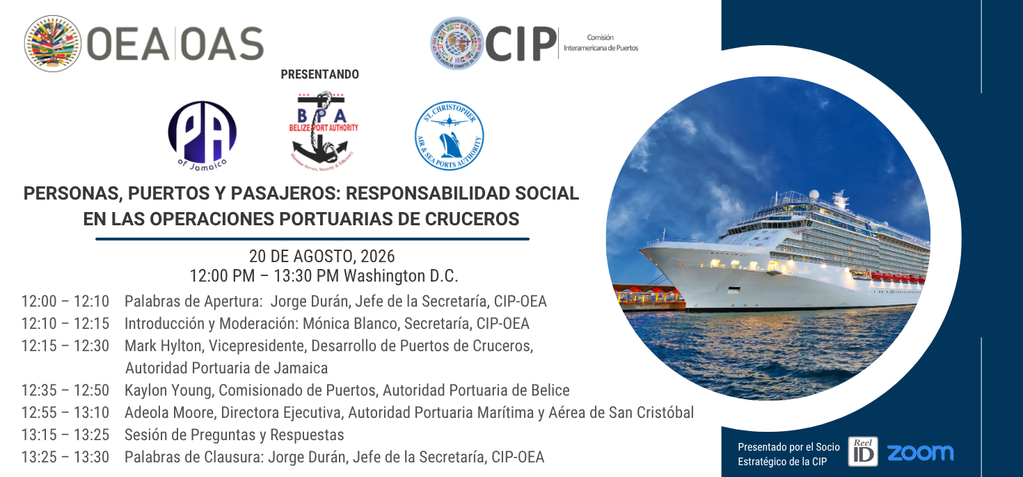 Banner Webinar Operaciones Portuarias de Cruceros