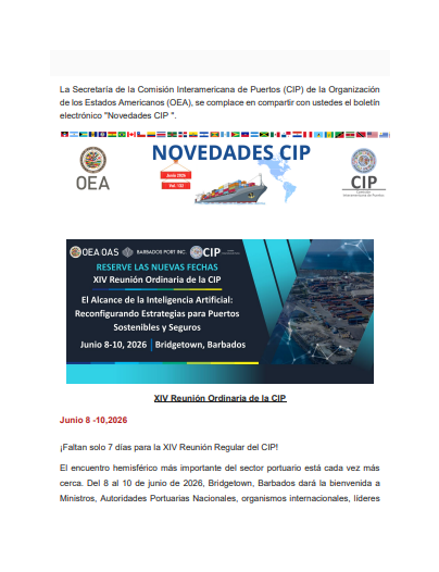 NOVEDADES CIP - JUNIO 2026